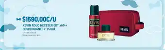Kevin Rojo Neceser Edt x60 + Desodorante x 150ml