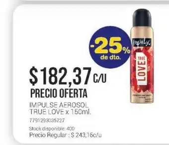Impulse Aerosol True Love x 150ml