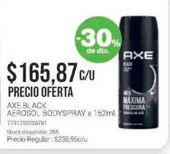 La Santé Axe Black Aerosol Bodyspray x 152ml oferta