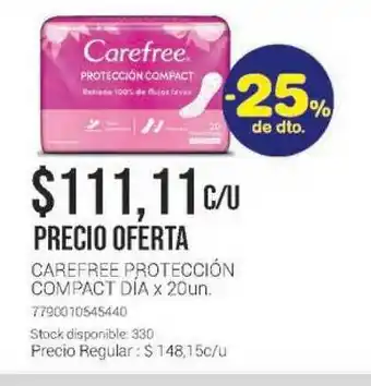 La Santé Carefree Protección Compact Día x 20un oferta