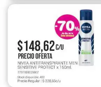 La Santé Nivea Antitranspirante Men Sensitive Protect x 150ml oferta