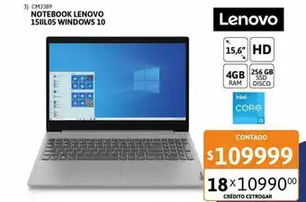 Cetrogar Notebook lenovo 15iil05 windows 10 oferta