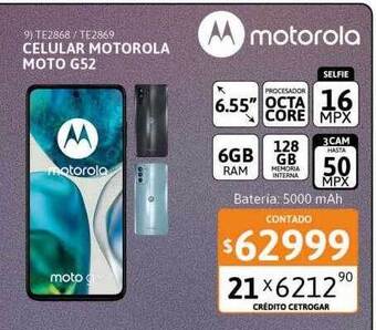 Cetrogar Celular motorola moto g52 oferta