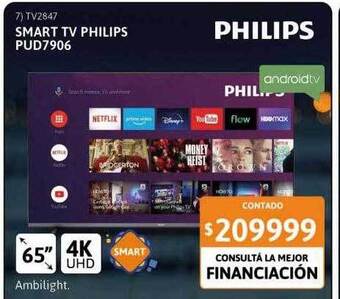 Cetrogar Smart tv philips pud7906 oferta