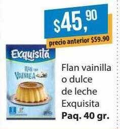 Supermercados Damesco Flan vainilla o dulce de leche exquisita oferta