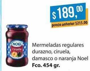 Supermercados Damesco Mermeladas regulares durazno ciruela damasco o naranja noel oferta