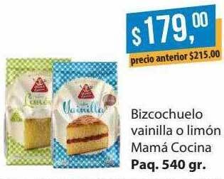 Supermercados Damesco Bizcochuelo vainilla o limón mamá cocina oferta