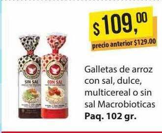Supermercados Damesco Galletas de arroz con sal, dulce, multicereal o sin sal macrobioticas oferta