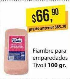 Supermercados Damesco Fiambre para emparedados tivoli oferta