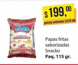 Supermercados Damesco Papas fritas saborizadas snacko oferta
