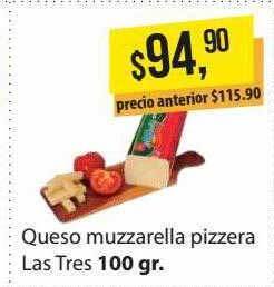 Supermercados Damesco Queso muzzarella pizzera las tres oferta