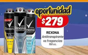 Almacor Rexona antitranspirante vs fragancias oferta