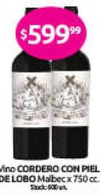 Cordiez Vino cordero con piel de lobo malbec oferta