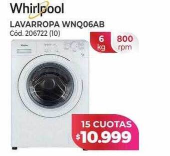 Naldo Lombardi Whirlpool lavarropa wnq06ab oferta