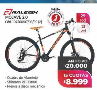 Naldo Lombardi Raleigh mojave 2.0 oferta
