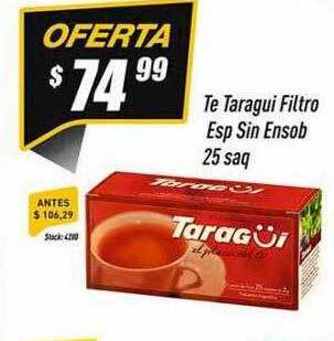 Supermercados Comodin Te taragui filtro esp sin ensob oferta