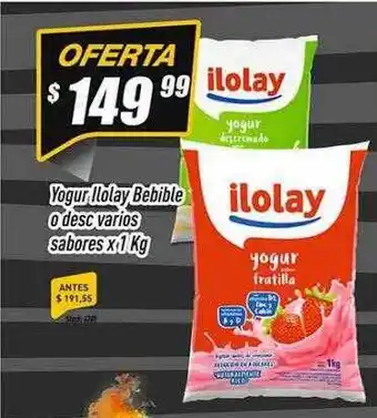 Yogur ilolay bebible o desc varios sabores