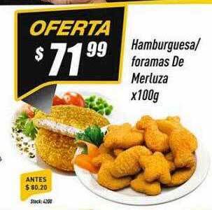 Supermercados Comodin Hamburguesa foramas de merluza oferta