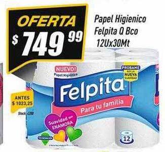 Supermercados Comodin Papel higienico felpita q bco oferta