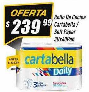 Supermercados Comodin Rollo de cocina cartabella soft paper oferta
