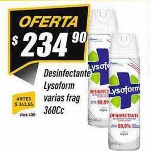 Supermercados Comodin Desinfectante lysoform varias frag oferta