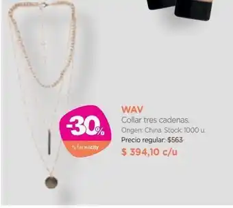 Farmacity Collar tres cadenas oferta