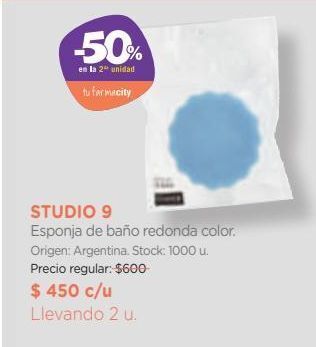 Farmacity Esponja de baño redonda color oferta