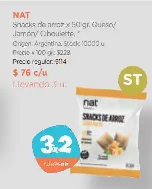 Farmacity Bizcochos de arroz nat sabor queso x 50 g oferta