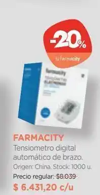 Farmacity Tensiómetro digital farmacity automático de brazo oferta