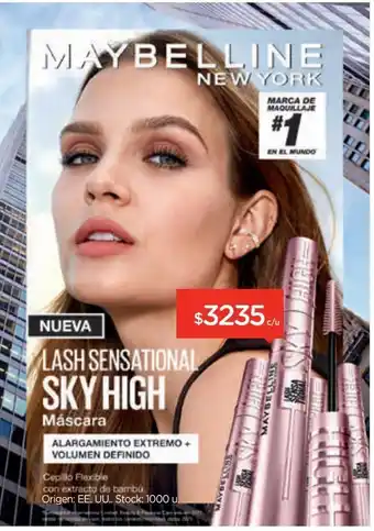 Farmacity Máscara de pestañas maybelline sensational sky high very black x 7,2 ml oferta