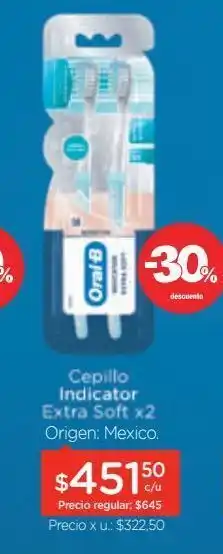 Farmacity Cepillo dental oral-b indicator extra soft x 2 un oferta