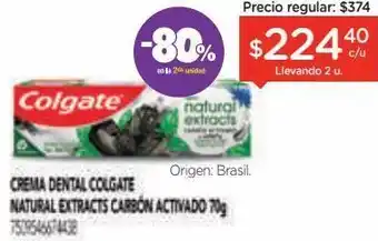Farmacity Crema dental colgate naturals carbón activado x 70 g oferta