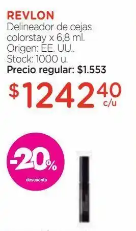 Farmacity Deineador de cejas revlon colorstay x 6,8 ml oferta
