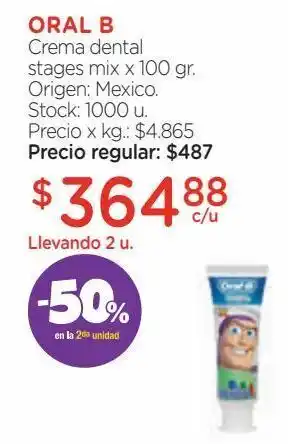 Farmacity Crema dental stages mix x 100 gr. oferta