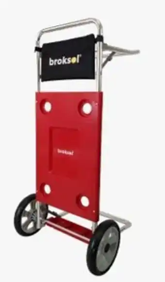 Frávega Mesa carro porta reposeras y sombrilla para playa o camping rojo broksol by brogas mes-01ro oferta