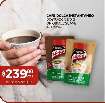 Super MAMI Café Dolca Instantáneo Doypack Original Suave x 170g oferta