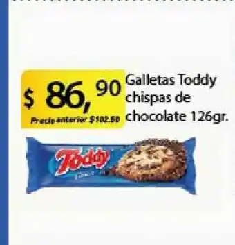 Supermercados Damesco Galletas Toddy Chispas De Chocolate 126gr oferta