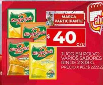 Supermercados DIA Jugo en polvo varios sabores rinde oferta