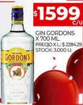 Supermercados DIA Gin gordons oferta