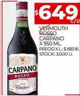 Supermercados DIA Vermouth rosso carpano oferta