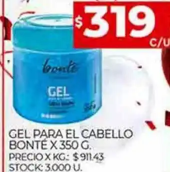 Supermercados DIA Gel para el cabello bonté oferta