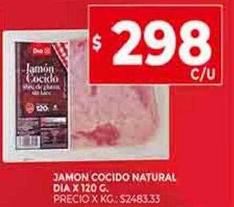 Supermercados DIA Jamon cocido natural dia oferta