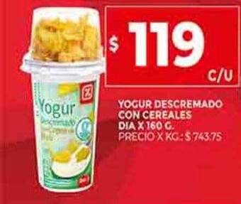 Supermercados DIA Yogur descremado con cereales dia oferta