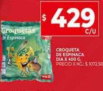 Supermercados DIA Croqueta de espinaca dia oferta