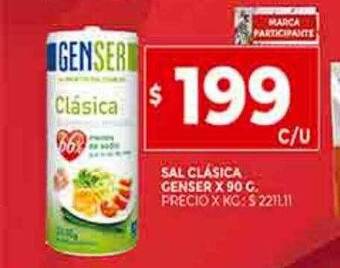 Supermercados DIA Sal clasica genser oferta