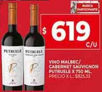 Supermercados DIA Vino malbec cabernet sauvignon putruele oferta