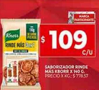 Supermercados DIA Saborizador rinde más knorr oferta