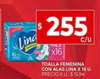 Supermercados DIA Toalla femenina con alas lina oferta
