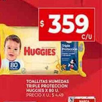 Supermercados DIA Toallitas humedas triple proteccion huggies oferta