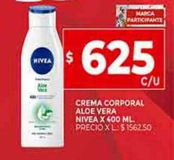 Supermercados DIA Crema corporal aloe vera nivea oferta